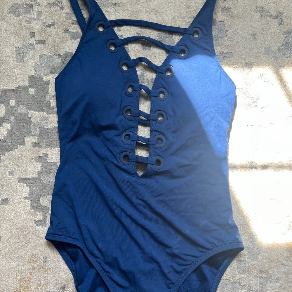 Blue Rod Beattie One Piece bathing suite size 8.